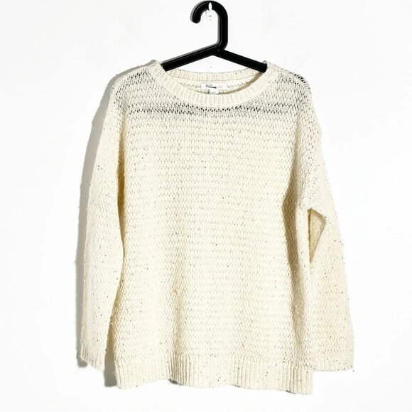 NORDSTROM SIGNATURE Cashmere Sequin Sweater in Ivory size XXS - Picture 4 of 6